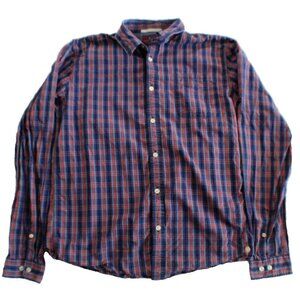 Scotch and Soda Men's Plaid Button Up Shirt Size L